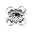suminagashi eye tattoo design idea