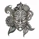 major mask tattoo design idea