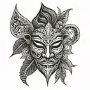 major mask tattoo design idea