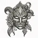 major mask tattoo design idea