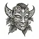 major mask tattoo design idea