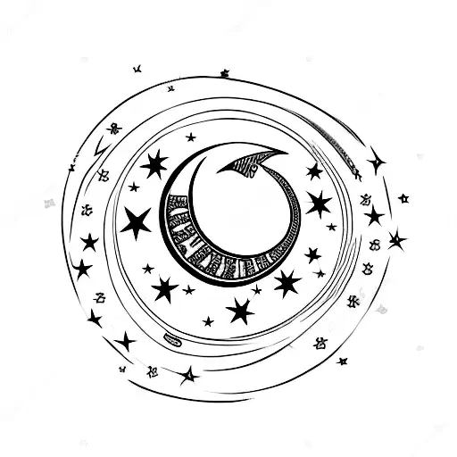 turkish flag (crescent moon and star) in red ink with name tattooed on it tattoo design idea