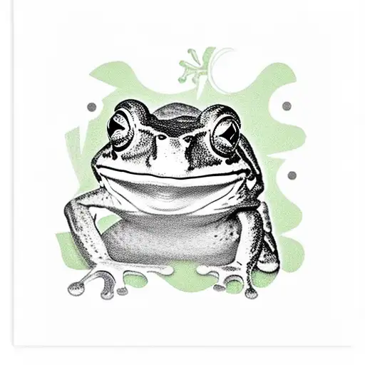 frog smoking tattoo design idea