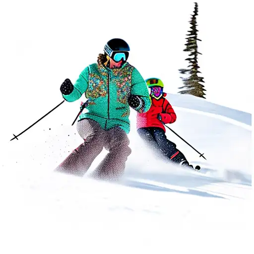 sleeve, dad of daughters, skiing, outdoors, Utah, love dogs tattoo design idea