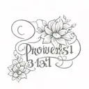 PROVERBS 31:3 tattoo design idea
