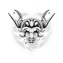 aries ramming through heart tattoo design idea