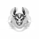 aries ramming through heart tattoo design idea