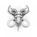 aries ramming through heart tattoo design idea