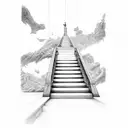 stairs to heaven  tattoo design idea