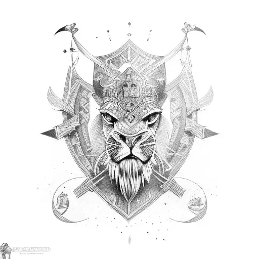 Zulu shield  tattoo design idea