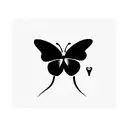 butterfly with heart and rose tattoo design idea