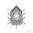 black heart Q tattoo design idea