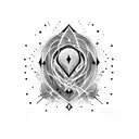 black heart Q tattoo design idea