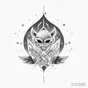 black heart Q tattoo design idea