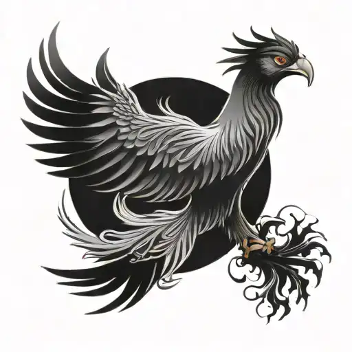 Incorporate a phoenix rising from the ashes to represent the resilience and ambition of an entrepreneur tattoo design idea