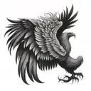 Incorporate a phoenix rising from the ashes to represent the resilience and ambition of an entrepreneur tattoo design idea