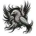 Incorporate a phoenix rising from the ashes to represent the resilience and ambition of an entrepreneur tattoo design idea