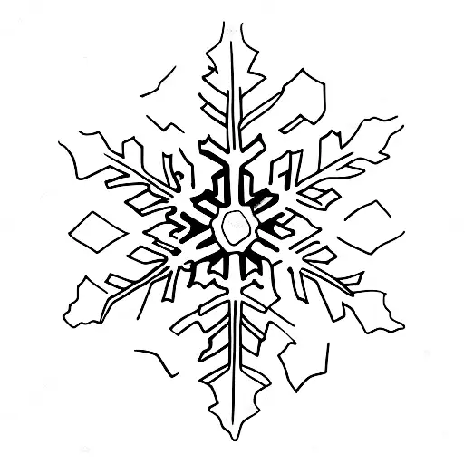 snowflake tattoo design idea