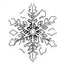 snowflake tattoo design idea
