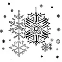 snowflake tattoo design idea