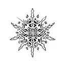 snowflake tattoo design idea