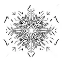 snowflake tattoo design idea