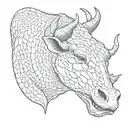 cow python wrapped tattoo design idea