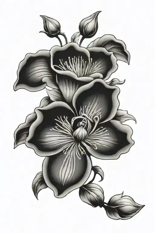 infant loss grief flower overcome   tattoo design idea
