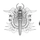 lycoris with scolopendra tattoo design idea
