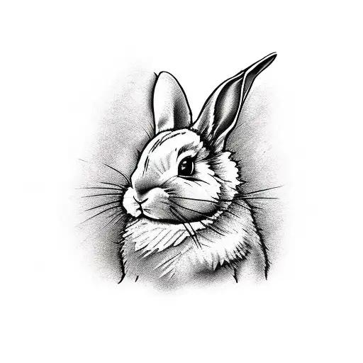 badass bunny on scooter tattoo design idea