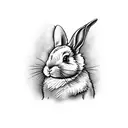 badass bunny on scooter tattoo design idea