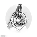 badass bunny on scooter tattoo design idea