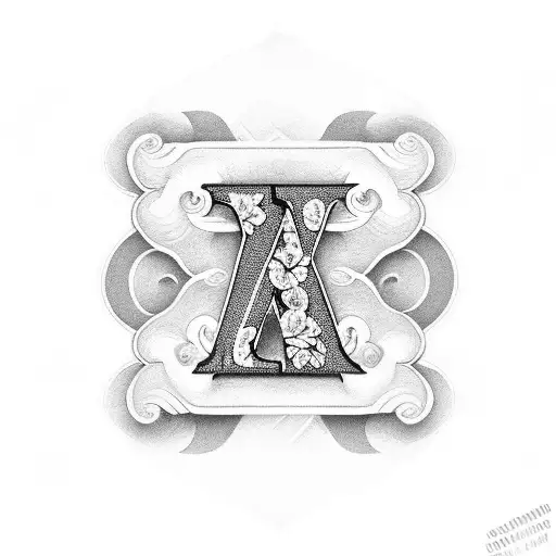 MM initials ring finger floral  tattoo design idea