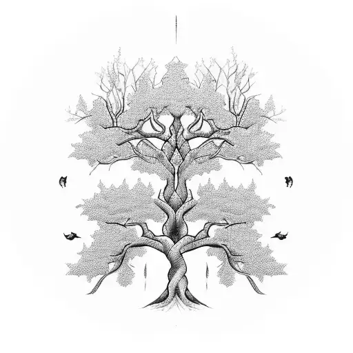tree vines tattoo design idea