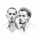 Gay couple tattoo design idea