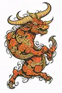 Fire Ox tattoo design idea