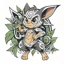 fusion tattoo using the pokemon chimchar, aangs tattoo arrows & ben 10 watch  tattoo design idea