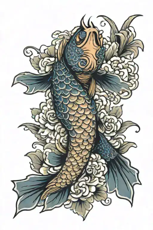 Koi carp dragon tattoo tattoo design idea