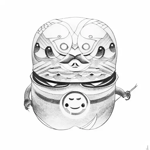daruma tattoo design idea