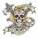 Oh Mama, I'm in fear for my life from the long arm of the law tattoo design idea