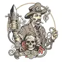 Oh Mama, I'm in fear for my life from the long arm of the law tattoo design idea