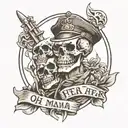 Oh Mama, I'm in fear for my life from the long arm of the law tattoo design idea