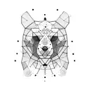 Hindi style bear face tattoo design idea