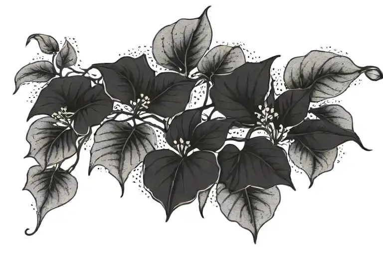 Bougainvillea vines tattoo design idea