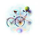 math bike tattoo design idea