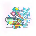 math bike tattoo design idea