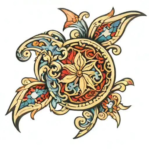 byzantine mosaic tattoo design idea