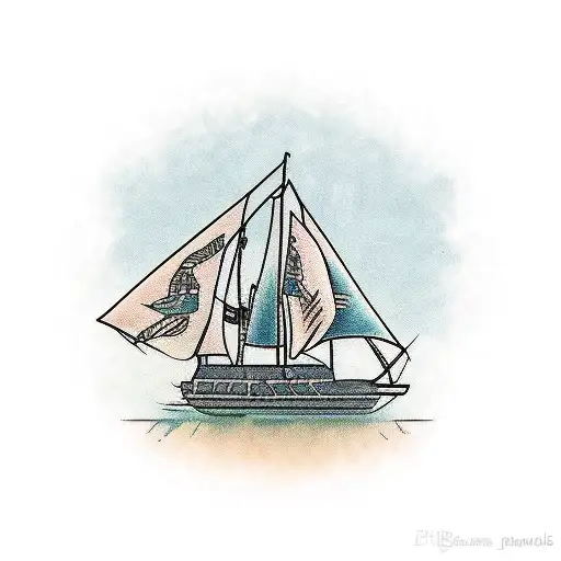 elephant ship sss tattoo design idea