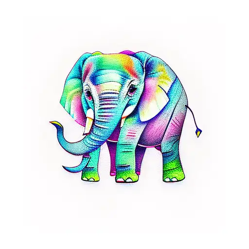Elephant tattoo design idea