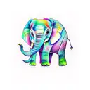 Elephant tattoo design idea